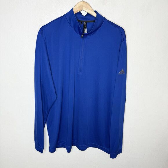 Adidas Royal Blue Athletic Lightweight Quarter Zip Pullover‎ Men’s XL - Picture 1 of 6
